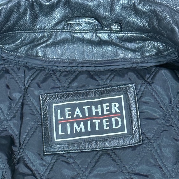 Leather Limited Men’s XL Black Zip Up Leather Jacket Zip Out Lining - Picture 12 of 12